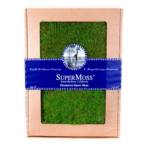 SuperMoss (21485) Sheet Moss – Flat Moss for Plants, Terrariums, Wedding Decor & Crafts, Safe, Non-Toxic, Long-Lasting Green Moss for Indoor Plants, Vivariums & Green Wall Art, 175 Cu. in., Preserved
