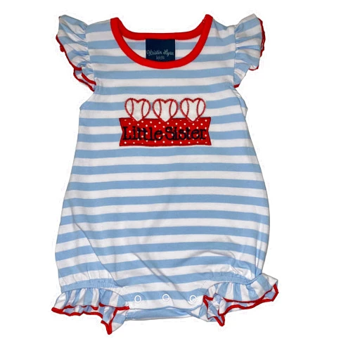 KRISTIN LYNN KIDS Baby Girl Applique Bubble - One Piece Bodysuit, Infant Rompers, Newborn Onesie, Toddler Bubble