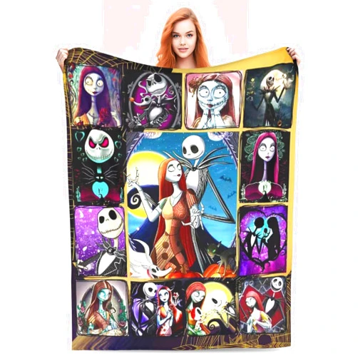 Xiaoheiyd Cartoon Christmas Blanket Super Soft Fuzzy Fleece Anime Throw Blanket for Couch, Bed, Sofa Cozy Warm Blankets for Winter