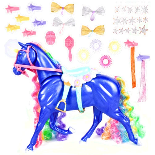 Sunny Days Entertainment Glam-R-Ranch Midnight Rainbow - Rainbow Sparkle Unicorn with Accessories