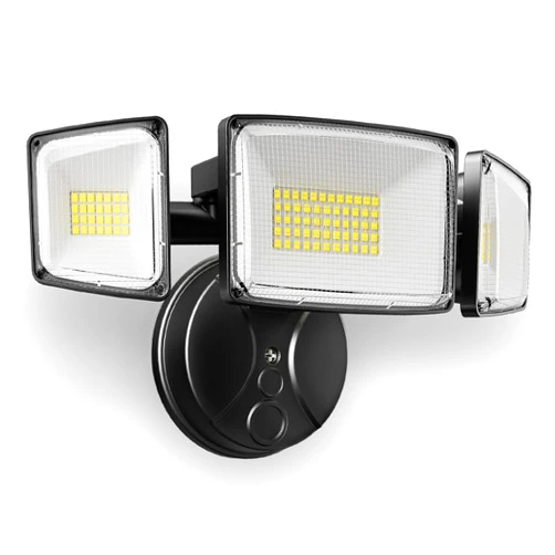 Onforu 80W 9000LM Flood Lights Outdoor, Brightness Security LED Flood Lights with 3 Adjustable Heads, Switch Controlled, IP66 Waterproof 6500K Outside Exterior Flood Light for Yard Garage Eave Patio