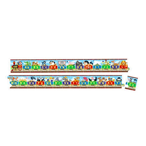 Melissa & Doug Alphabet Express Jumbo Jigsaw Floor Puzzle (27 pcs, 10 feet Long) - FSC Certified