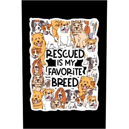 InkDrop Publishing Rescued Is My Favorite Breed: Composition Lined Notebook Journal Funny Gag Gift For Pet Lovers Dogs and Cats