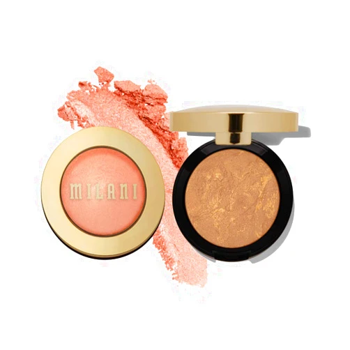 Milani Baked Blush and Bronzer Duo- Luminoso Blush and Glow Bronzer Combo