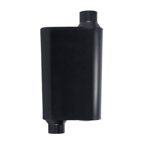 Floshine Universal Mufflers,Two Chamber 2.5'' offset inlet/2.5'' offset outlet Performance Automotive Exhaust Muffler FH42543