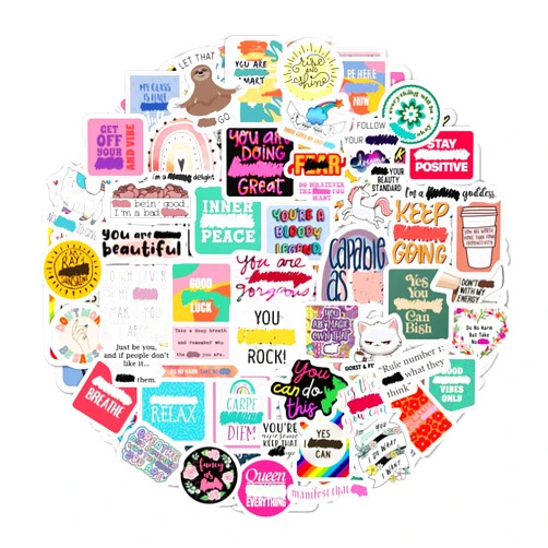 BulbaCraft 100Pcs Funny Motivational Stickers with Swear Words - Funny Adult Stickers, Inspirational Stickers, Funny Quotes Stickers for Water Bottles, Funny Sayings Stickers, Rude Stickers for Women and Men