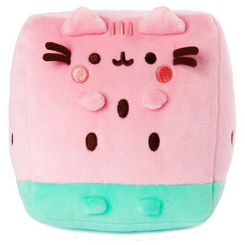 GUND Pusheen Watermelon Plush, Cat Stuffed Animal for Ages 8 and Up, Pink/Green, 6”