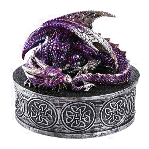Pacific Giftware Medieval Fantasy Mythical Dragon Lidded Treasure Trinket Box