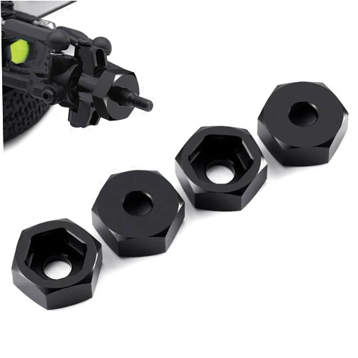 Zolikar 4Pcs 8mm to 12mm Wheel Hex Hub Adapters Aluminum Alloy Big Wheel Conversion Kit for 1/16 Losi Mini-B 1/18 Mini-T 2.0 Off-Road Car RC Truck
