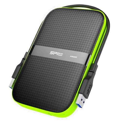 SP Silicon Power 2TB Rugged Portable External Hard Drive Armor A60 Shockproof USB 3.1 Gen1 for PC Mac Xbox and PS4 Black