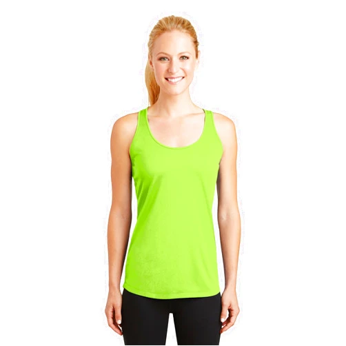 SPORT-TEK Ladies PosiCharge Competitor Racerback Tank Lime Shock