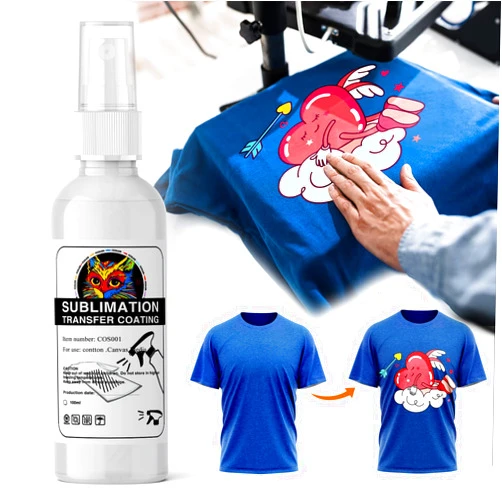 Rantherm Sublimation Spray, Sublimation Spray for Cotton Shirts, Sublimation Coating Spray Apply All Fabric, Sublimation Spray for Cotton Quick Dry & Super Adhesion, Waterproof, High Gloss (100 ml)