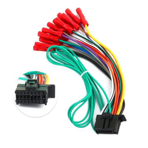 Carleef 16 Pin Radio Wiring Harness Stereo Replacement,Stereo Wiring Harness Connects The Stereo System to The Electrical System,Wiring Harness Compatible with Pioneer DEH AVH AVIC MVH FH SPH