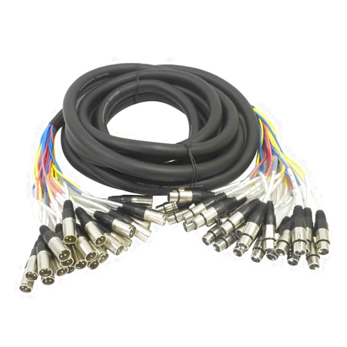Seismic Audio - SARLX-24x25-24 Channel XLR Color Coded Mutil-Patch Snake Cable 25 Feet - Pro Audio
