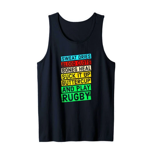 Rugby Players Look Great With Our Gear Play Rugby Quote Tank Top