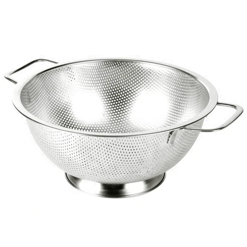 Gulex Colander Stainless Steel 5-Quart, Strainer for Kitchen Food, Dishwasher Safe