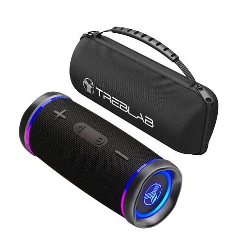 TREBLAB HD77 Wireless Bluetooth Speaker, 25W Stereo, 20H Battery, IPX6 Waterproof CB-77 Original Carrying Case HD77