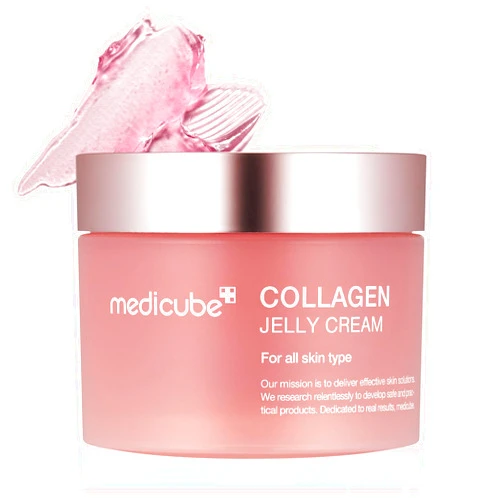 Medicube Collagen Jelly Cream- Niacinamide & Freeze-Dried Hydrolyzed Collagen - Boosts skin's barrier hydration and gives 24h Glow & Lifted Look - No artificial color, Korean skincare (3.71 fl.oz.)