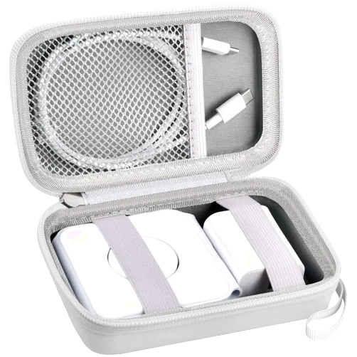ANKHOH Travel Case for UCOMX for Nano/for Iseyyox/for LISEN/for RTOPS 3 in 1 Wireless Charger, Foldable Magnetic Charging Station Storage Holder Bag for Fast Charge Pad Cable and Adapter, White-Box Only