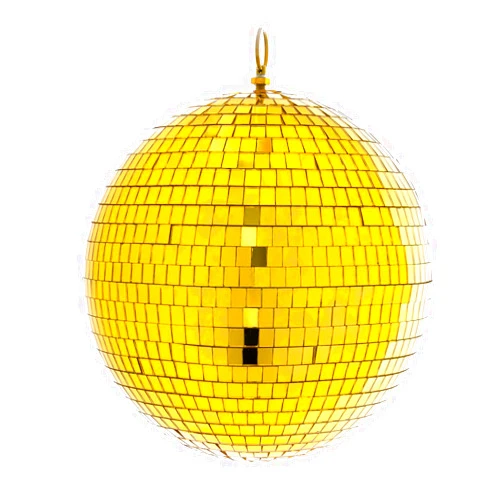 Event Decor Direct Disco Mirror Ball for Theme Parties, Weddings, and More - Durable and Premium Quality Silver Disco Ball for Groovy Atmosphere - 9.75-Inches - Gold