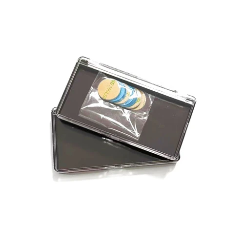 UDTIP 2pcs Rectangular Mini Magnet Make-up Dispensing Plate Eyeshadow Blush Powder Storage Empty Palette with 10pcs metal Stickers
