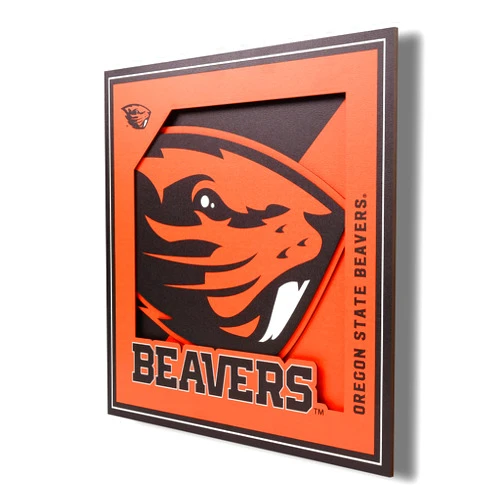 YouTheFan NCAA Oregon State Beavers 3D Logo Series Wall Art - 12x12