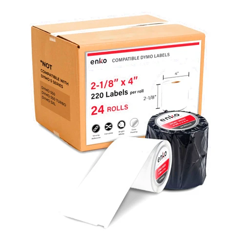EnKo Products enKo (24 Rolls, 5280 Labels) Address & Shipping Labels 30323 (2-1/8 x 4
