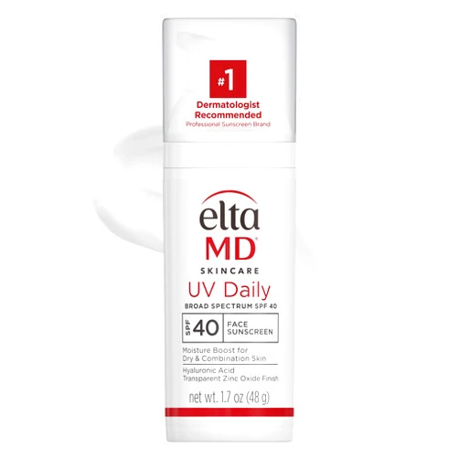 EltaMD UV Daily SPF 40 Face Sunscreen Moisturizer with Zinc Oxide, Daily Face Moisturizer with SPF, Sunscreen, 1.7 oz Pump
