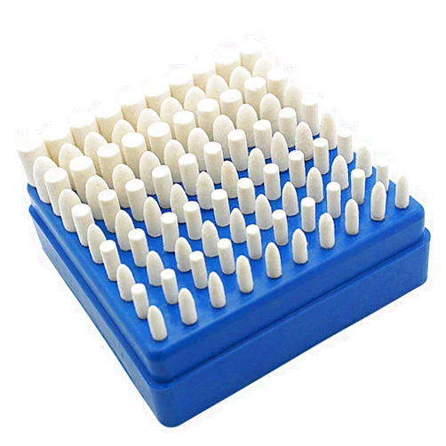HYCC 100pcs Multifunctional Wool Felt Mandrel Mounted Grinding Polishing Accessories Attachment Set - Fit Dremel-1/8 Inch Shank