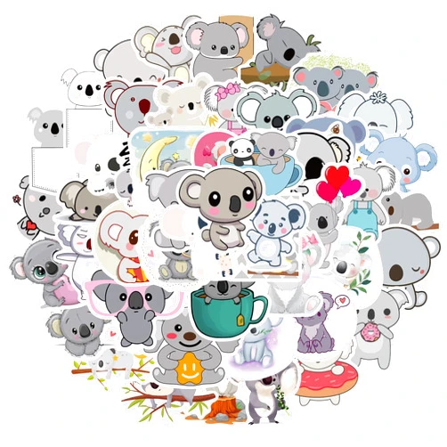 MAQIYI Cartoon Koala Stickers for Kids Journals,Lovely Aesthetic Vinyl Decals for Teens Laptops Water Bottle Suitcase Skateboard Phone Pad (Koala)