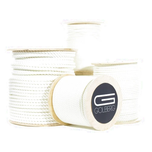 GOLBERG G Golberg Premium USA Made Twisted Nylon Rope - (1/4 Inch x 10 Feet, White)