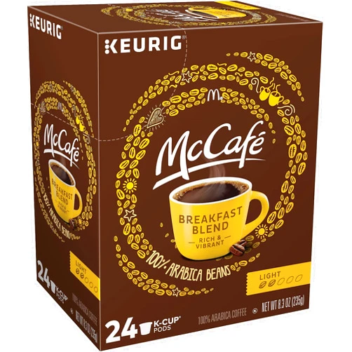 McCafe 24328029 McCafe Breakfast Blend Coffee K-Cup Pods Light Roast