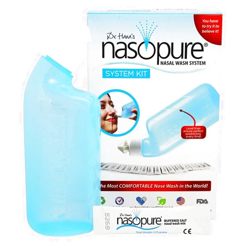 DR HANA'S NASOPURE Nasopure, Nasal Wash System Bottle with 20 Saline Pockets, 1 Each