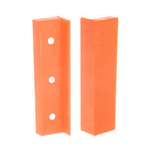 HARFINGTON Magnetic Vise Jaws 4 Inch Magnet Plain Grooves Soft Nylon Bench Jaw Pads Covers Multi-Purpose Protector for Woodworking Jewelry Making Plumbing, Yellow