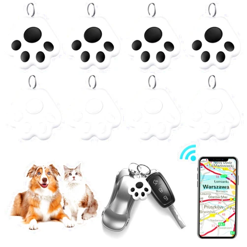 Konohan 8 Pcs GPS Tracker for Dogs Kids GPS Tracker Key Finders Cute Pet Locator Portable Tracking Devices Luggage Anti Lost Dog Locator GPS Tag Dog Cat Tracking Collar with GPS