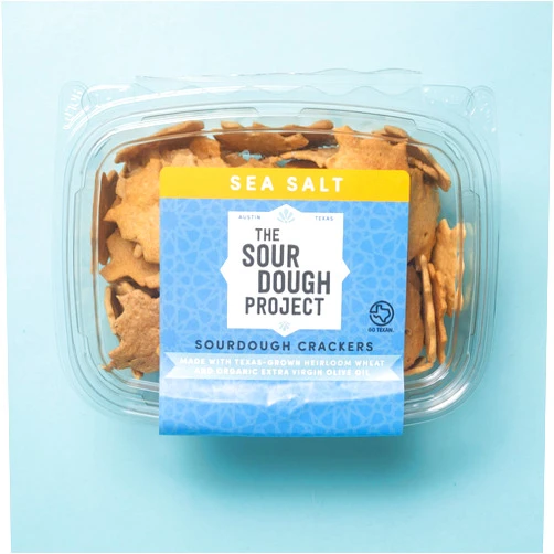 Generic Sea Salt Sourdough Crackers, 6oz (4-pack) Handmade with Organic Ingredients