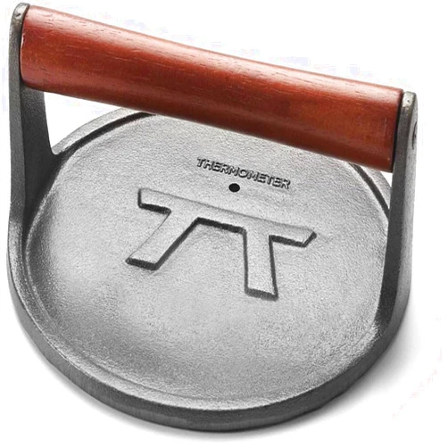 Outset Cast Iron, 8 x 8 x 3.25 inches, Round Grill Press