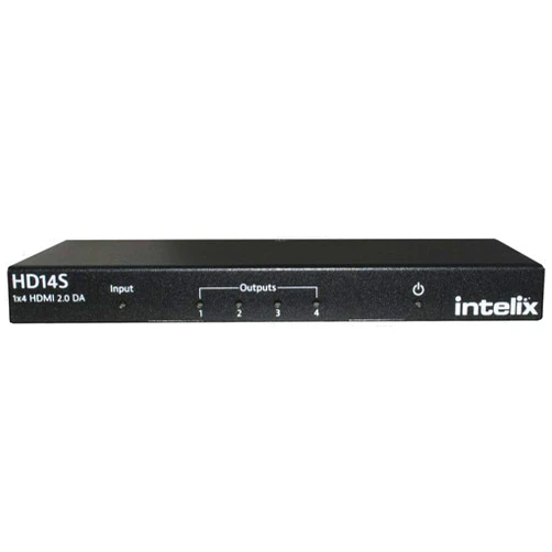 Intelix 1x4 HDMI 2.0 18G Distribution Amplifier supports 4K60 4:4:4 HD14S