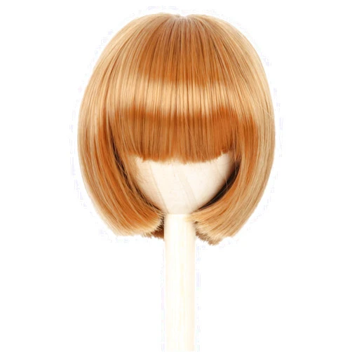 M MISS U HAIR Miss U Hair 8-9 Inch 1/3 Short Straight BJD Doll Wig MSD DOD Pullip Dollfie Doll Wig DIY Handmade Accessories (Bob Brown, 1/3)