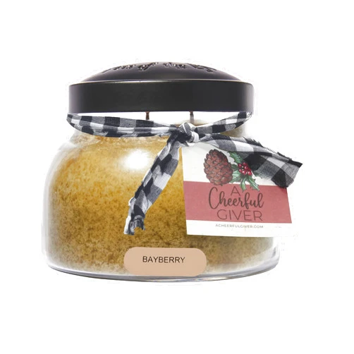 A Cheerful Giver — Bayberry - 22oz Mama Scented Candle Jar with Lid - Keepers of the Light - 125 Hours of Burn Time, Gift for Women, Green