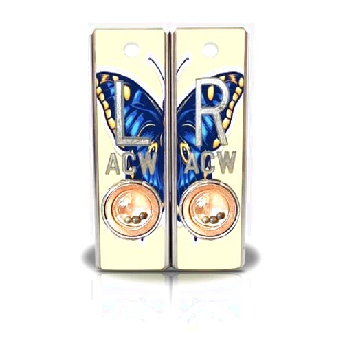 Colortrieve X-Ray Markers, Position Indicator (Aluminum) - Butterfly Blue Left & Right Set, 1/2