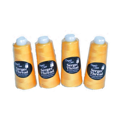 BobbiBop 4-Pack Serger Thread for Quilting Embroidery Overlock | 100% Polyester | 1640 Yards Each | Color Gold