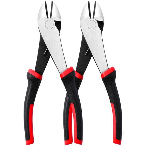 IGAN 7-inch Wire Cutters, Spring-loaded Side Cutters Dikes, Ultra Tough and Durable Diagonal Cutting Pliers in CRV Steel, Heavy Duty Cutting Pliers for Electrical, Artificial Flowers, Chicken Wire