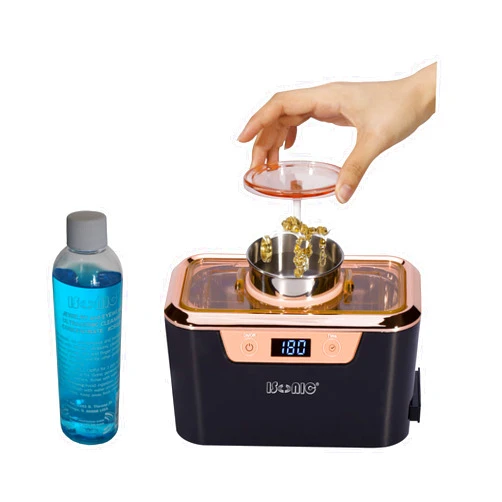 iSonic® Miniaturized Commercial Ultrasonic Cleaner DS310 with Cleaning Solution Concentrate CSGJ01, 110V