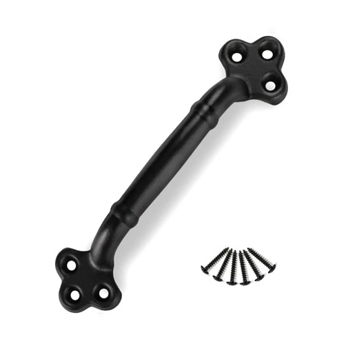VivaLight 9-Inch Cast Iron Clover Door Handle – Fortress-Worthy Pull for Barn Doors, Gates & Sheds – Heavy-Duty, Built to Last Centuries