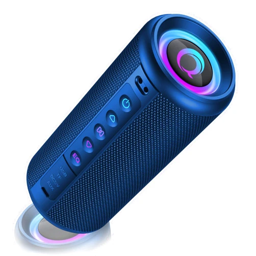 Dotn Portable Bluetooth Speaker, 2026 Bluetooth 5.4 Wireless Speaker with 20W HD Loud Stereo Sound, 20H Playtime, LED Lights, IP7, TWS Pairing, Built-in Mic, for Outdoor, Home, Beach, Party, Gift, Blue