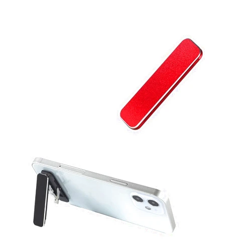 ZZYZ Ultra Thin Stick-On Adjustable Phone Stand - Multi-Angle Rotating Support, Universal Adjustable Portable Cell Phone Kickstand (D-Red)