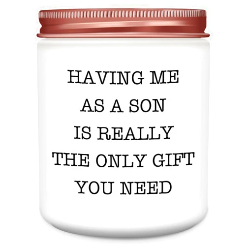 Homsolver Gifts for Mom from Son, Mothers Day Birthday Gifts for Mom, Best Mom's Present, Funny Lavender Mother Stepmother Bonus Moms Candle Gift Idea from Son