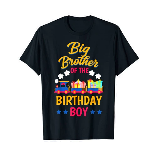 Train Railroad Bday Party Apparel Train Bday Party Railroad Big Brother Of The Birthday Boy T-Shirt