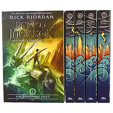 Rick Riordan, John Rocco Percy Jackson and the Olympians 5 Book Paperback Boxed Set (new covers w/poster) (Percy Jackson & the Olympians)